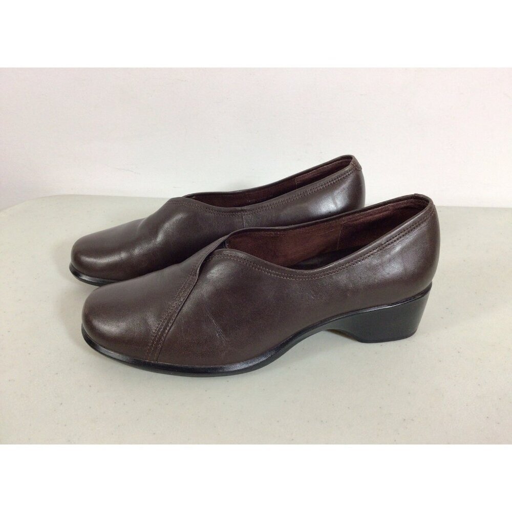 Clarks Leather Shoes Slip On Confort Womens 7